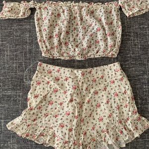 Revolve two piece floral set